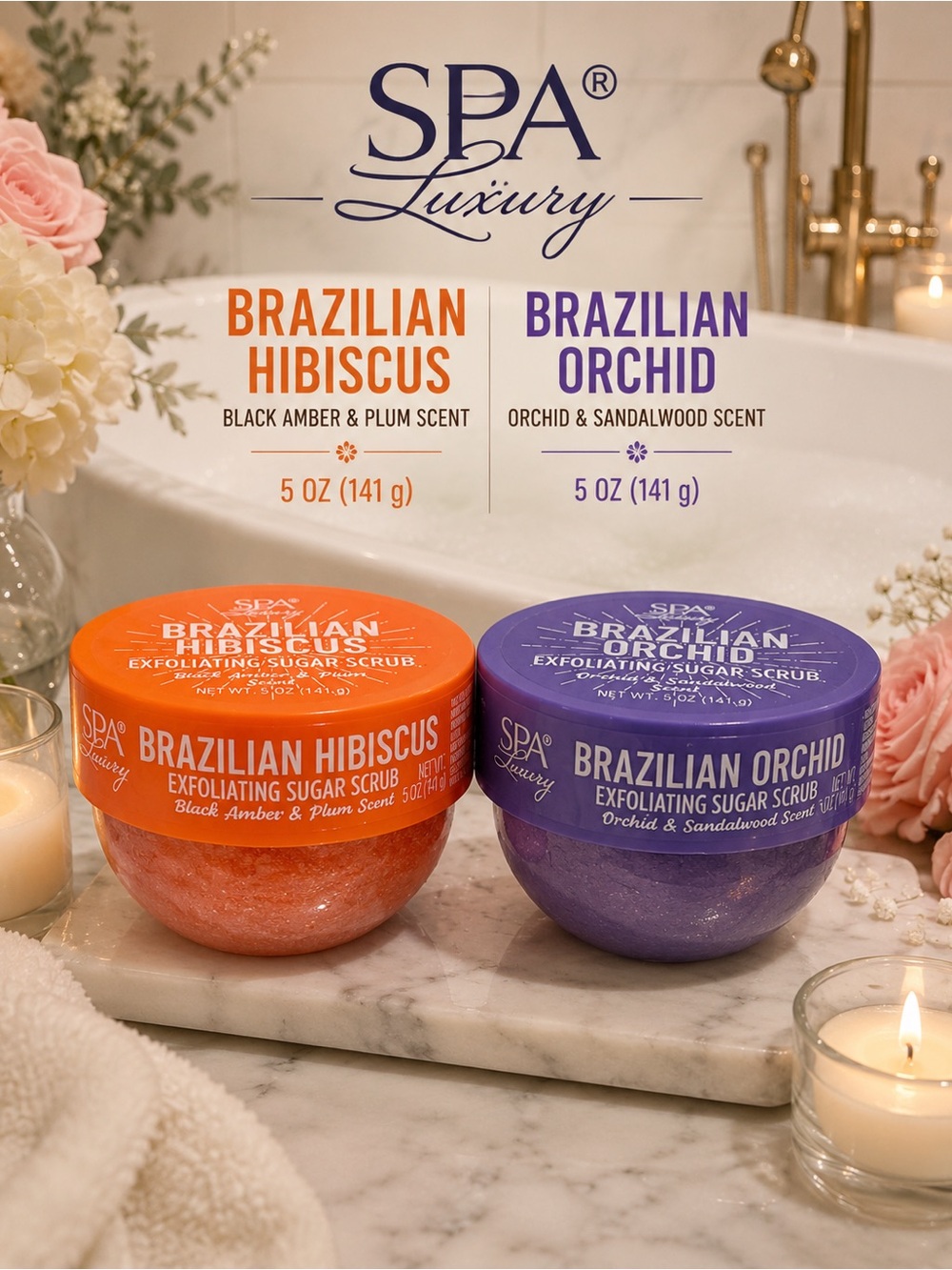 SPA Luxury Exfoliating Sugar Scrub Bundle | 2-Pack